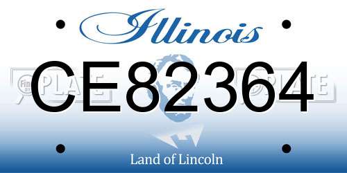 CE82364 Illinois License Plate