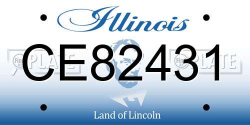 CE82431 Illinois License Plate