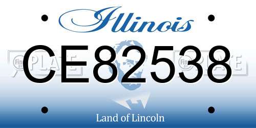 CE82538 Illinois License Plate
