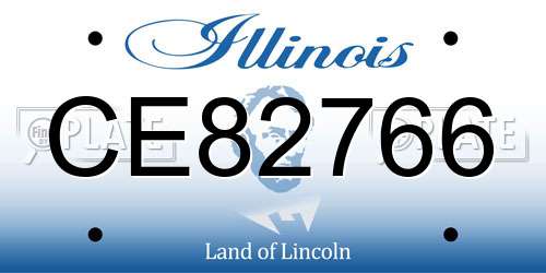 CE82766 Illinois License Plate