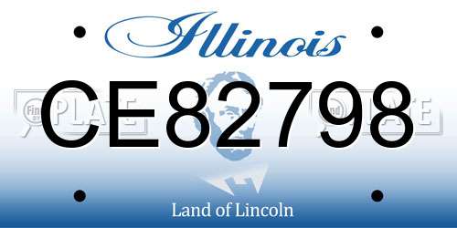 CE82798 Illinois License Plate