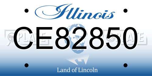 CE82850 Illinois License Plate