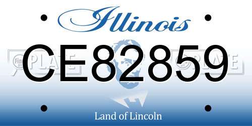 CE82859 Illinois License Plate
