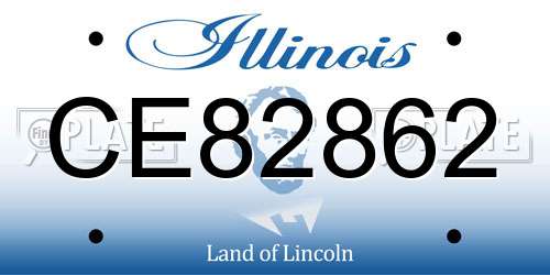 CE82862 Illinois License Plate