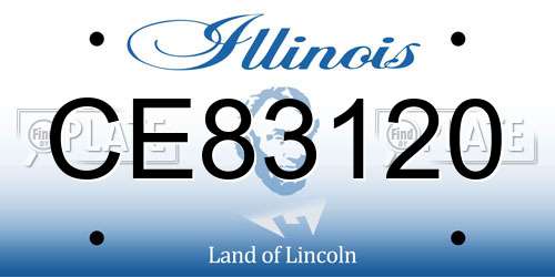 CE83120 Illinois License Plate