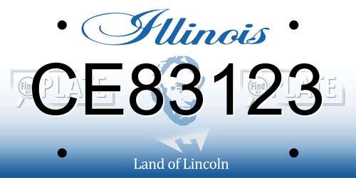 CE83123 Illinois License Plate