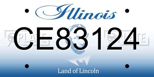 CE83124 Illinois License Plate