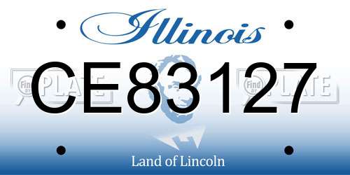 CE83127 Illinois License Plate