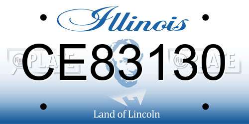 CE83130 Illinois License Plate