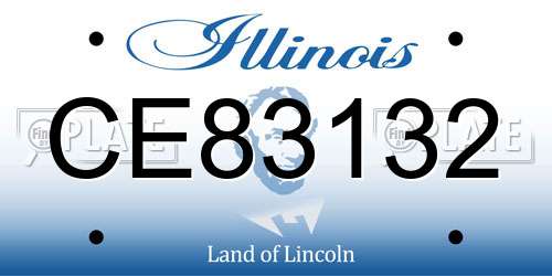 CE83132 Illinois License Plate