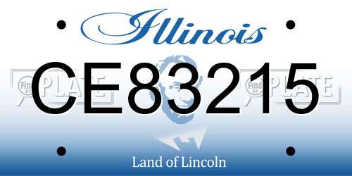 CE83215 Illinois License Plate