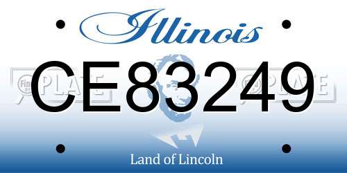 CE83249 Illinois License Plate