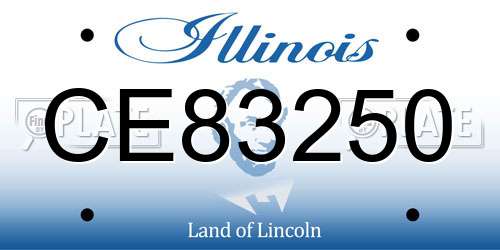 CE83250 Illinois License Plate