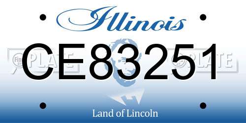 CE83251 Illinois License Plate