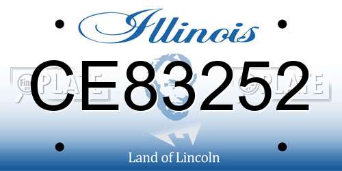 CE83252 Illinois License Plate
