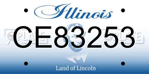CE83253 Illinois License Plate