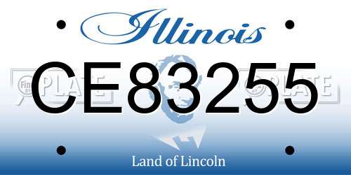 CE83255 Illinois License Plate