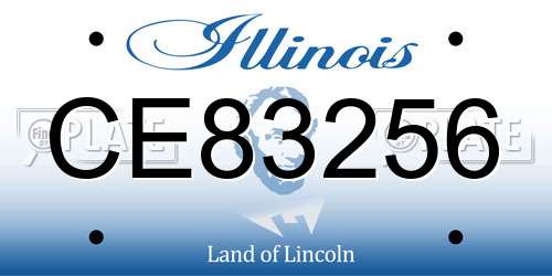 CE83256 Illinois License Plate