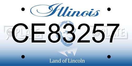 CE83257 Illinois License Plate