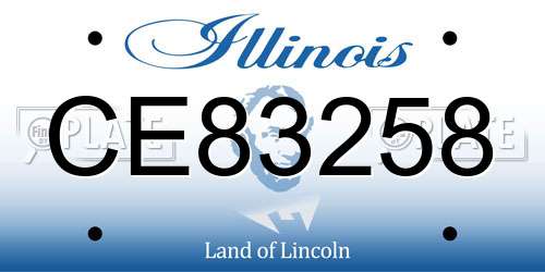 CE83258 Illinois License Plate