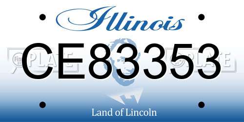 CE83353 Illinois License Plate