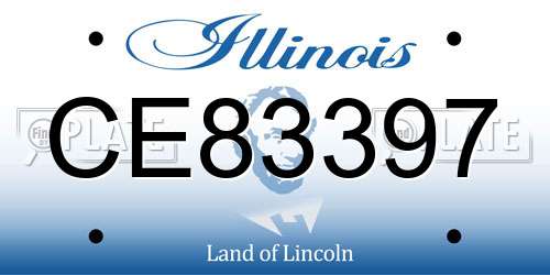 CE83397 Illinois License Plate