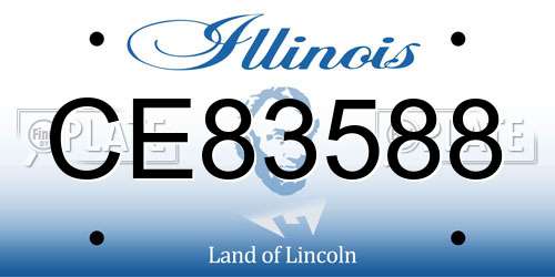 CE83588 Illinois License Plate