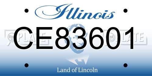CE83601 Illinois License Plate