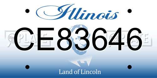 CE83646 Illinois License Plate