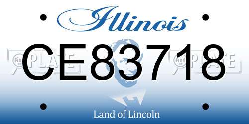 CE83718 Illinois License Plate