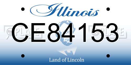 CE84153 Illinois License Plate