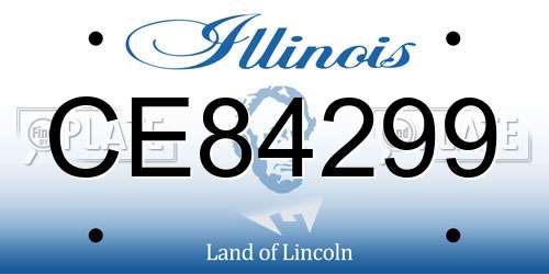CE84299 Illinois License Plate
