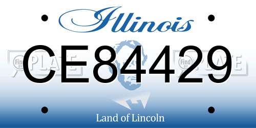 CE84429 Illinois License Plate