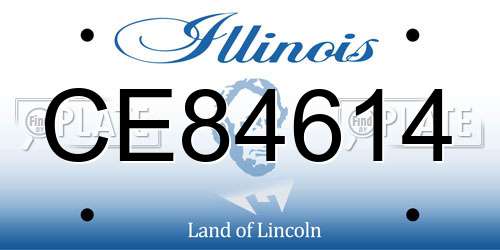 CE84614 Illinois License Plate