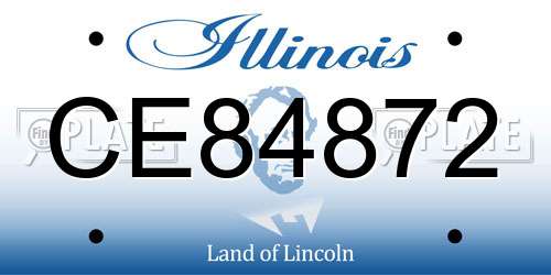 CE84872 Illinois License Plate