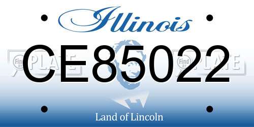 CE85022 Illinois License Plate