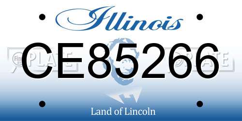 CE85266 Illinois License Plate