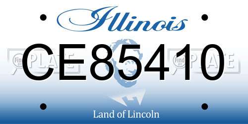 CE85410 Illinois License Plate