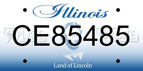 CE85485 Illinois License Plate