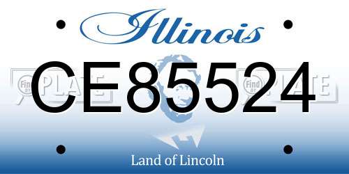 CE85524 Illinois License Plate