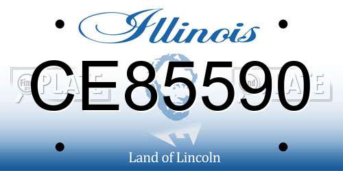 CE85590 Illinois License Plate