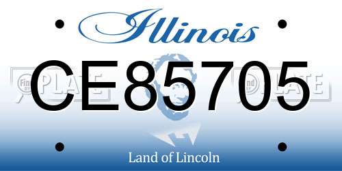 CE85705 Illinois License Plate