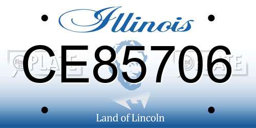 CE85706 Illinois License Plate