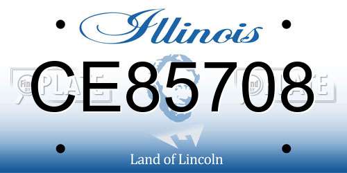 CE85708 Illinois License Plate
