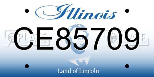 CE85709 Illinois License Plate