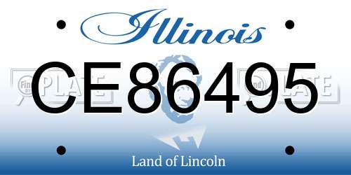 CE86495 Illinois License Plate