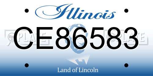 CE86583 Illinois License Plate