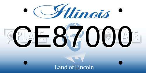 CE87000 Illinois License Plate