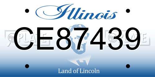 CE87439 Illinois License Plate