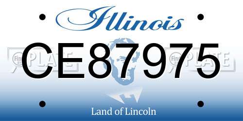 CE87975 Illinois License Plate